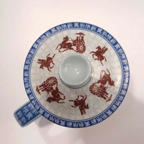 Vintage Asian Chariots Tea Infuser Mug Set - Picture 7 of 11